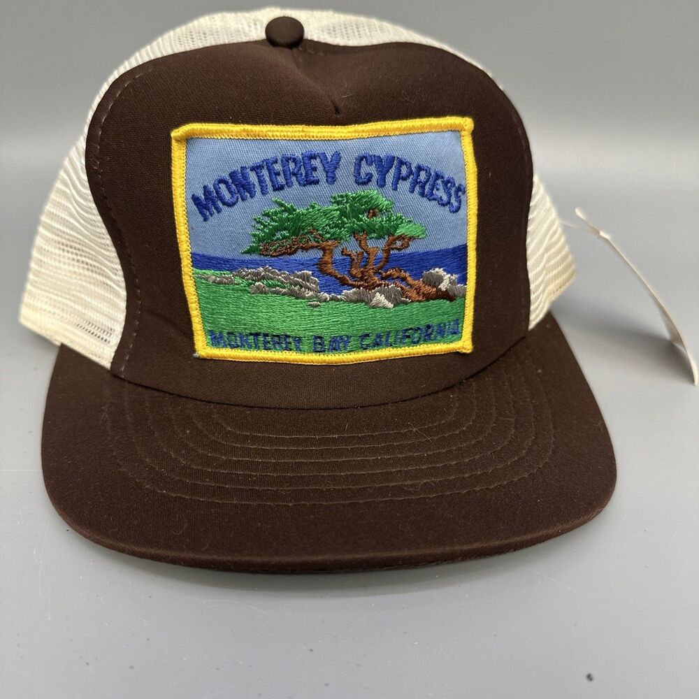 VTG Designer Award Trucker Hat Monterey Cypress California Patch 1980’s SnapBack